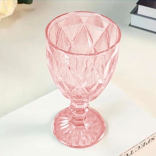 Foto 3 | Juego De 6 Copas De Vidrio 240 ml, Copas Coloridas Para Agua, Vino O Cócteles (Rosa) Bluelander