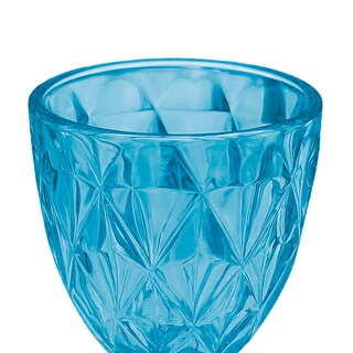 Foto 3 | Juego De 6 Copas De Vidrio 240 ml Copas Coloridas Para Agua Vino O Cócteles (azul) Bluelander