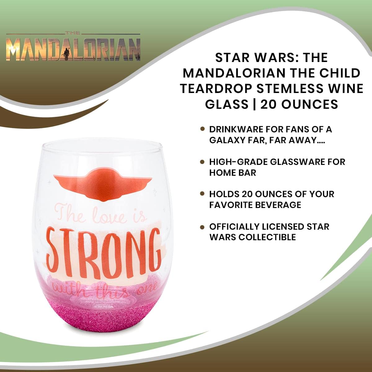Foto 7 | Copa De Vino Star Wars The Mandalorian The Child Baby Yoda 590ml - Venta Internacional.