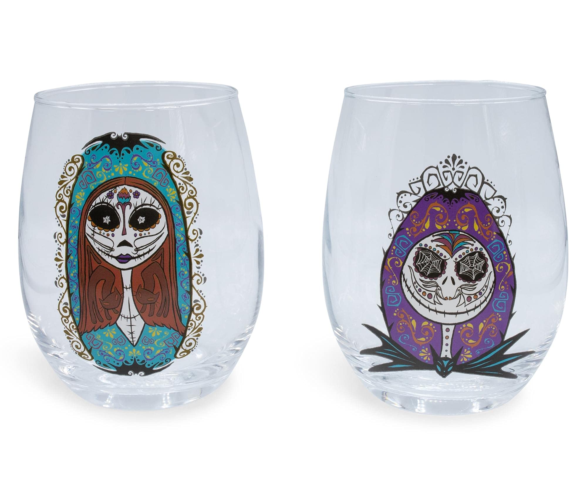 Foto 3 pulgar | Set De Copas De Vino Silver Buffalo Disney Nightmare Before Christmas - Venta Internacional.