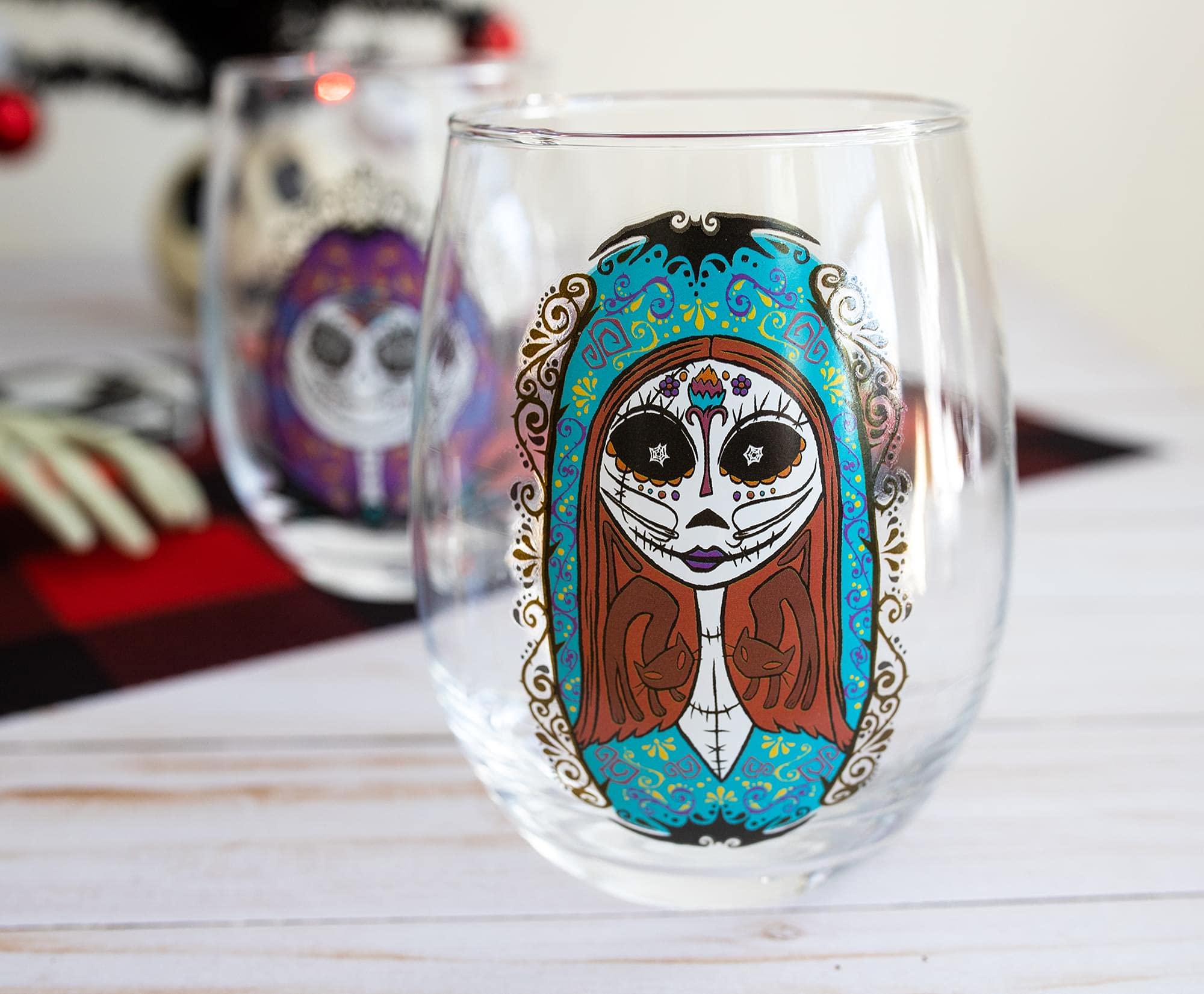 Foto 5 pulgar | Set De Copas De Vino Silver Buffalo Disney Nightmare Before Christmas - Venta Internacional.