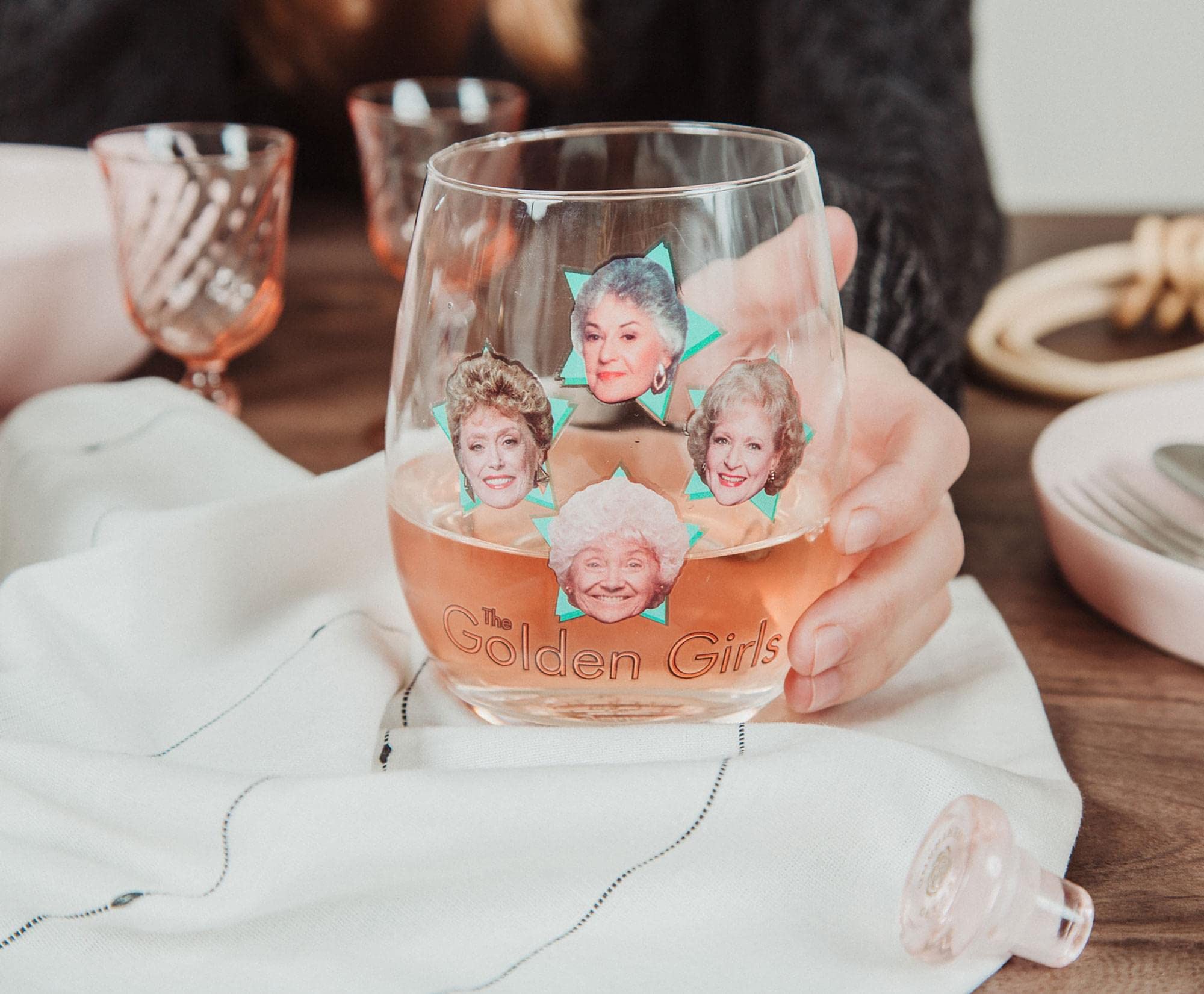 Foto 5 pulgar | Copa De Vino Silver Buffalo The Golden Girls Stars 600 Ml - Venta Internacional.