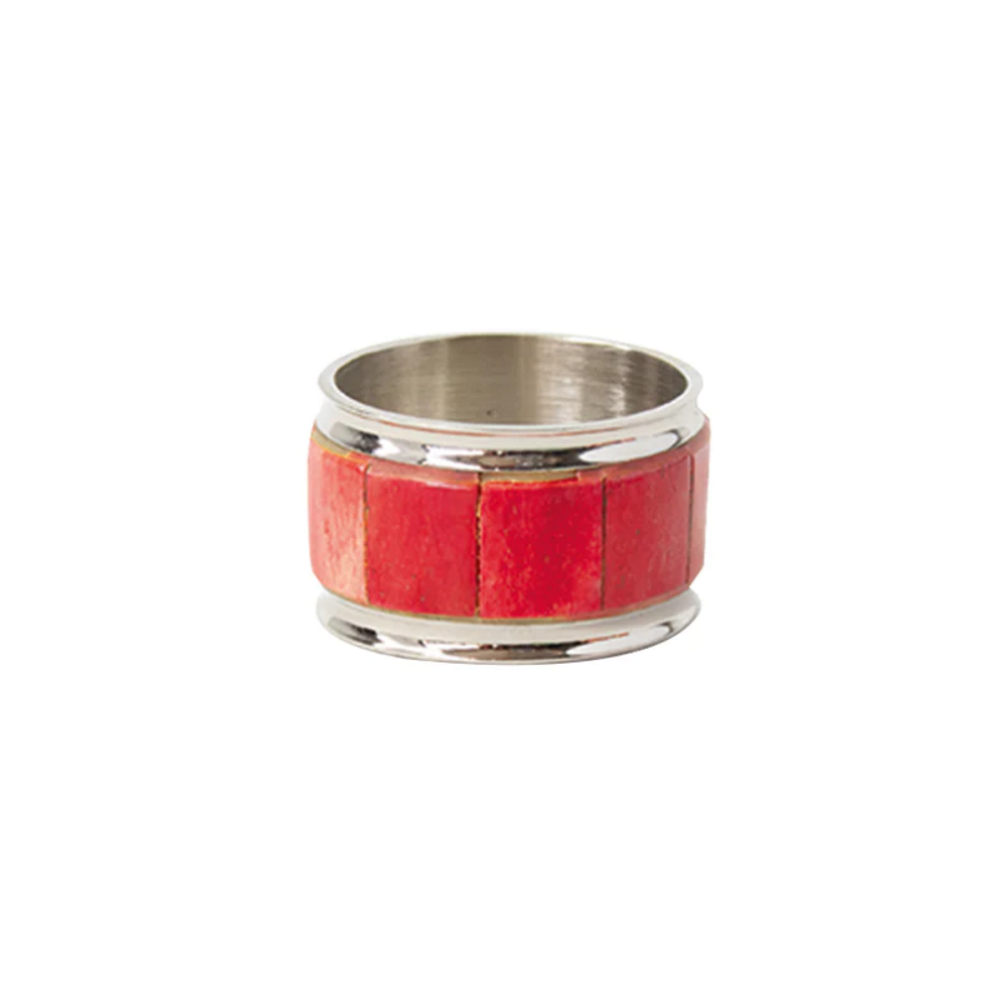 Foto 4 | Juego de 4 Anillos para Servilleta Brang de Acero Inoxidable color Rojo