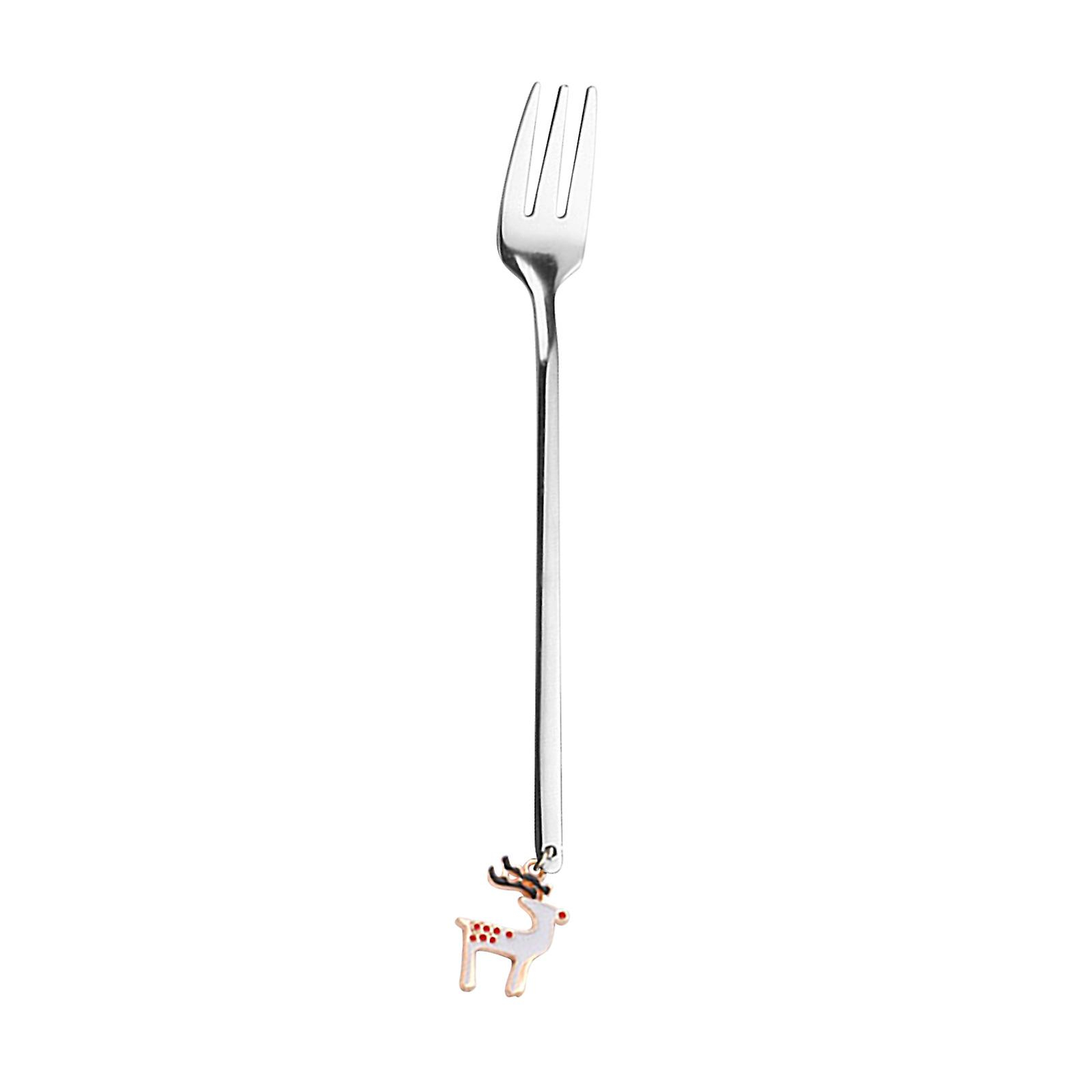 Tenedor De Café De Metal Para Decoración De Mesa Navideña Y Cuchara Agitadora - Venta Internacional.
