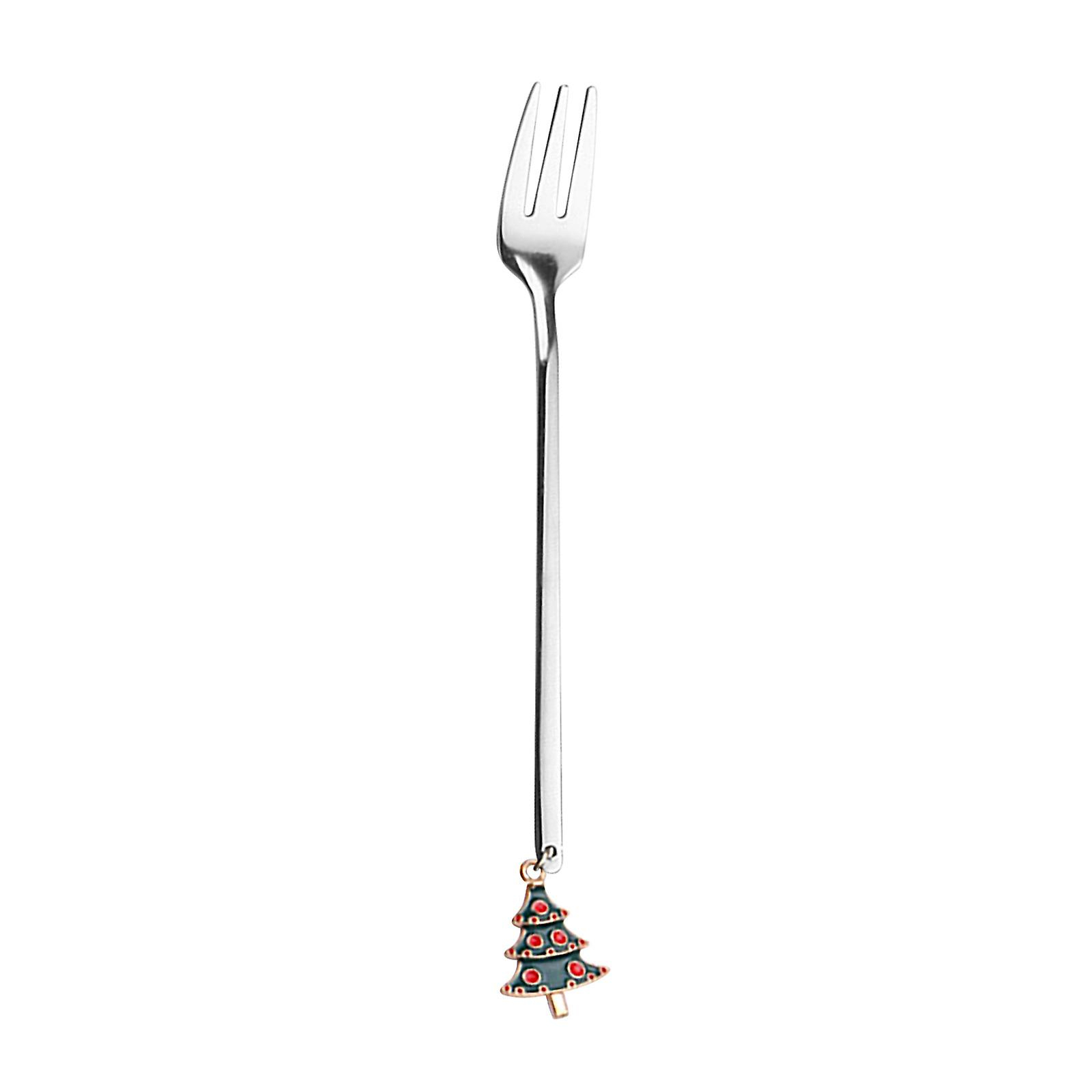 Foto 1 | Tenedor De Café De Metal Para Decoración De Mesa Navideña Y Cuchara Agitadora - Venta Internacional.