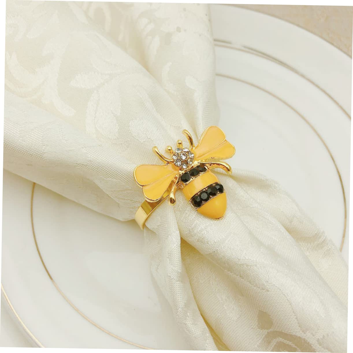 Foto 5 pulgar | Juego De 6 Servilleteros Feltechelectr De Aleación Con Forma De Abeja, Color Dorado - Venta Internacional.