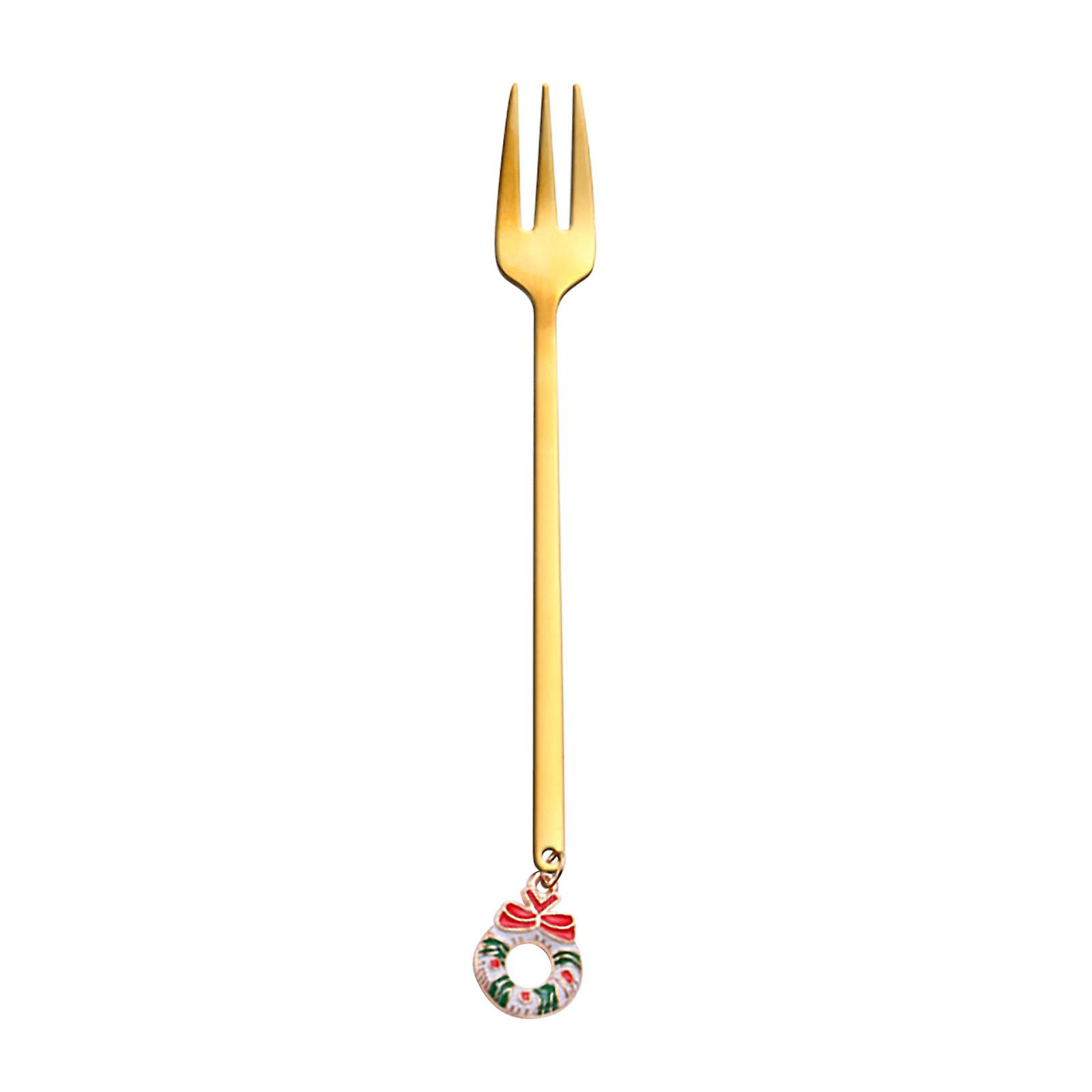 Foto 1 | Tenedor De Café De Metal Para Decoración De Mesa Navideña Y Cuchara Agitadora - Venta Internacional.