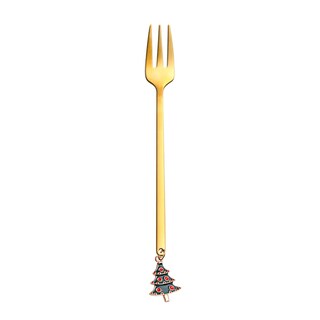 Foto 2 | Tenedor De Café De Metal Para Decoración De Mesa Navideña Y Cuchara Agitadora - Venta Internacional.