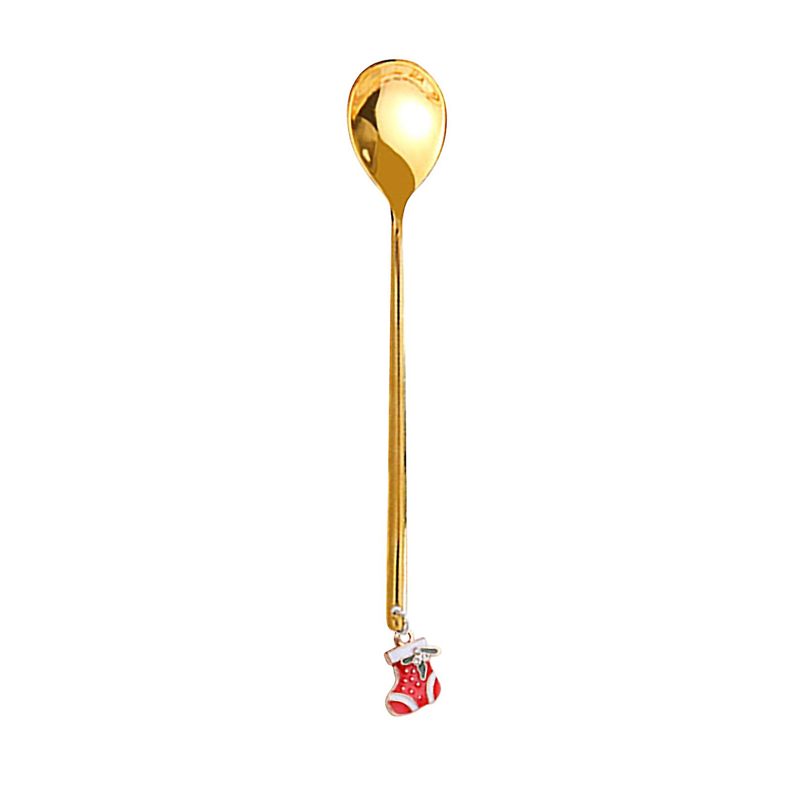 Foto 5 pulgar | Tenedor De Café De Metal Para Decoración De Mesa Navideña Y Cuchara Agitadora - Venta Internacional.