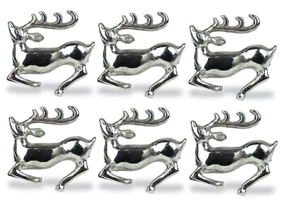 Foto 1 | Juego de Servilleteros Dii Christmas Silver Reindeer 6 Unidades - Venta Internacional