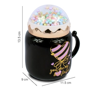 Foto 2 | Taza De Cerámica Con Tapa Esférica Volitas De Colores