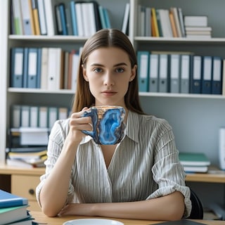 Foto 3 | Taza De Café Mineral Crystal 325 Ml Con Cuchara Multicolor 2025 - Venta Internacional.