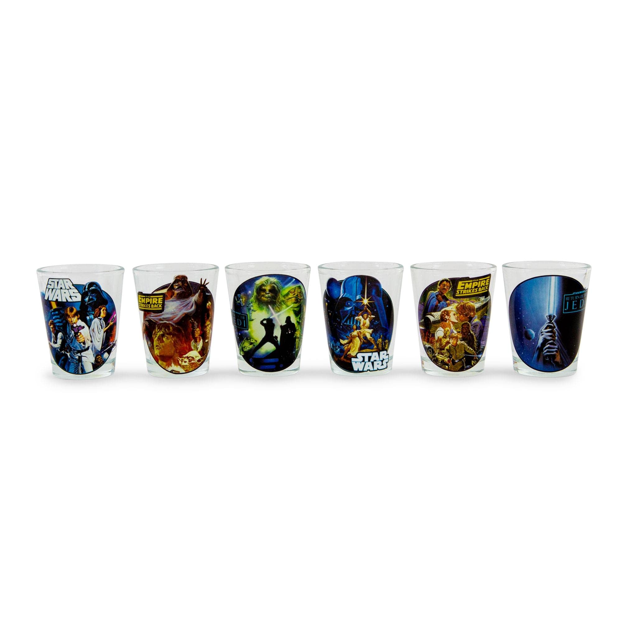 Foto 2 pulgar | Vasos Pequeños Para Chupito De Whisky Star Wars Original Trilogy X6 - Venta Internacional.