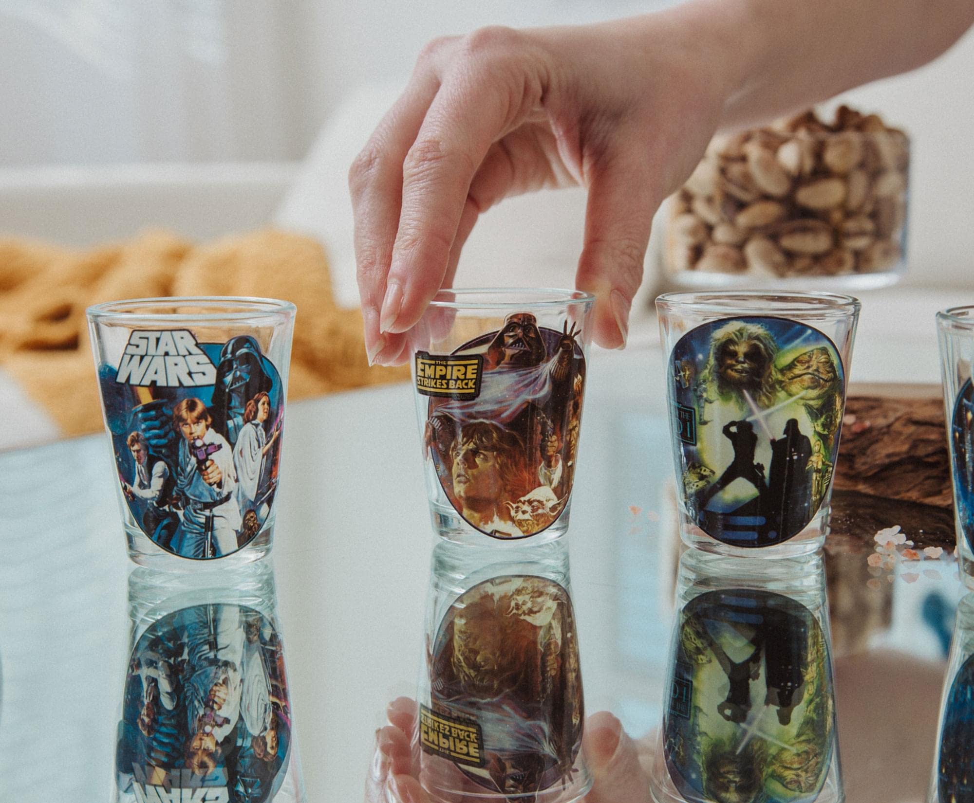 Foto 5 pulgar | Vasos Pequeños Para Chupito De Whisky Star Wars Original Trilogy X6 - Venta Internacional.