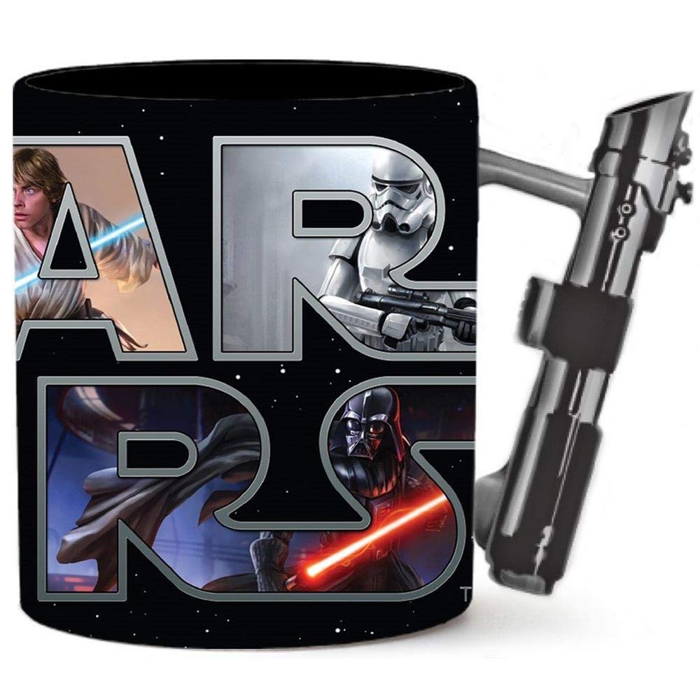 Foto 2 pulgar | Taza Silver Buffalo Star Wars Lightsable Ceramic 600 Ml - Venta Internacional.