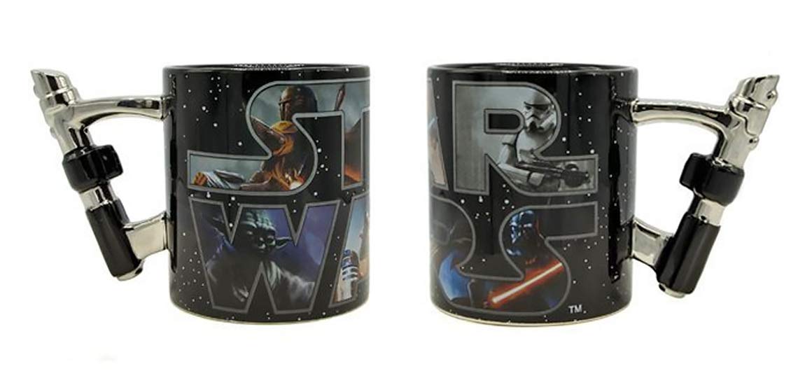 Foto 4 pulgar | Taza Silver Buffalo Star Wars Lightsable Ceramic 600 Ml - Venta Internacional.