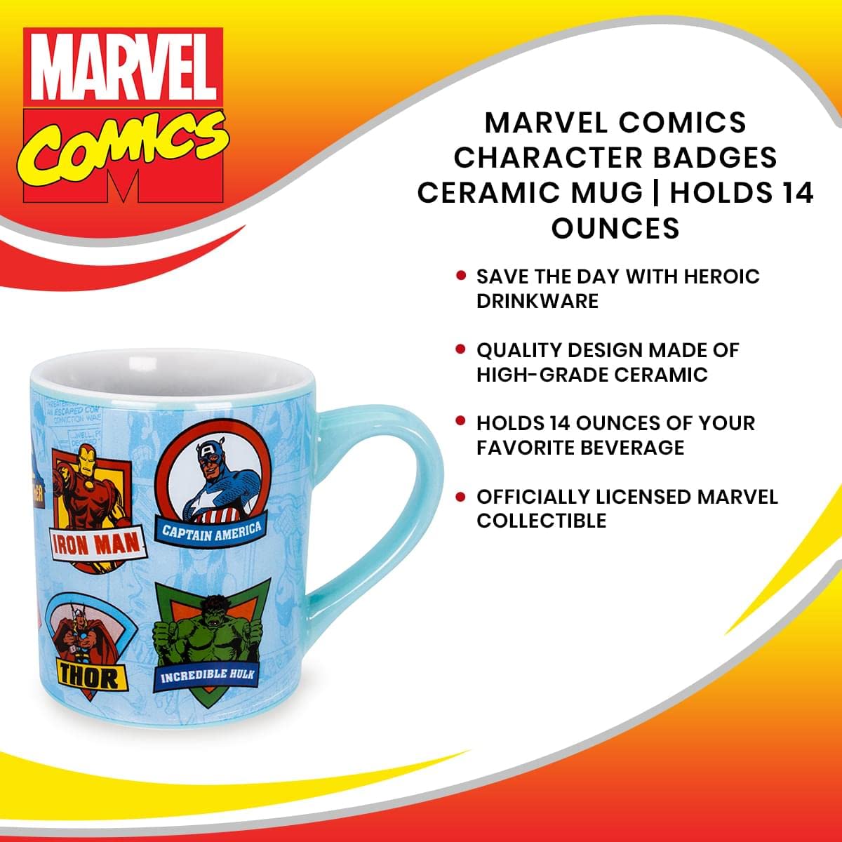 Foto 8 pulgar | Taza de Cerámica Marvel Comics 414 Ml - Venta Internacional
