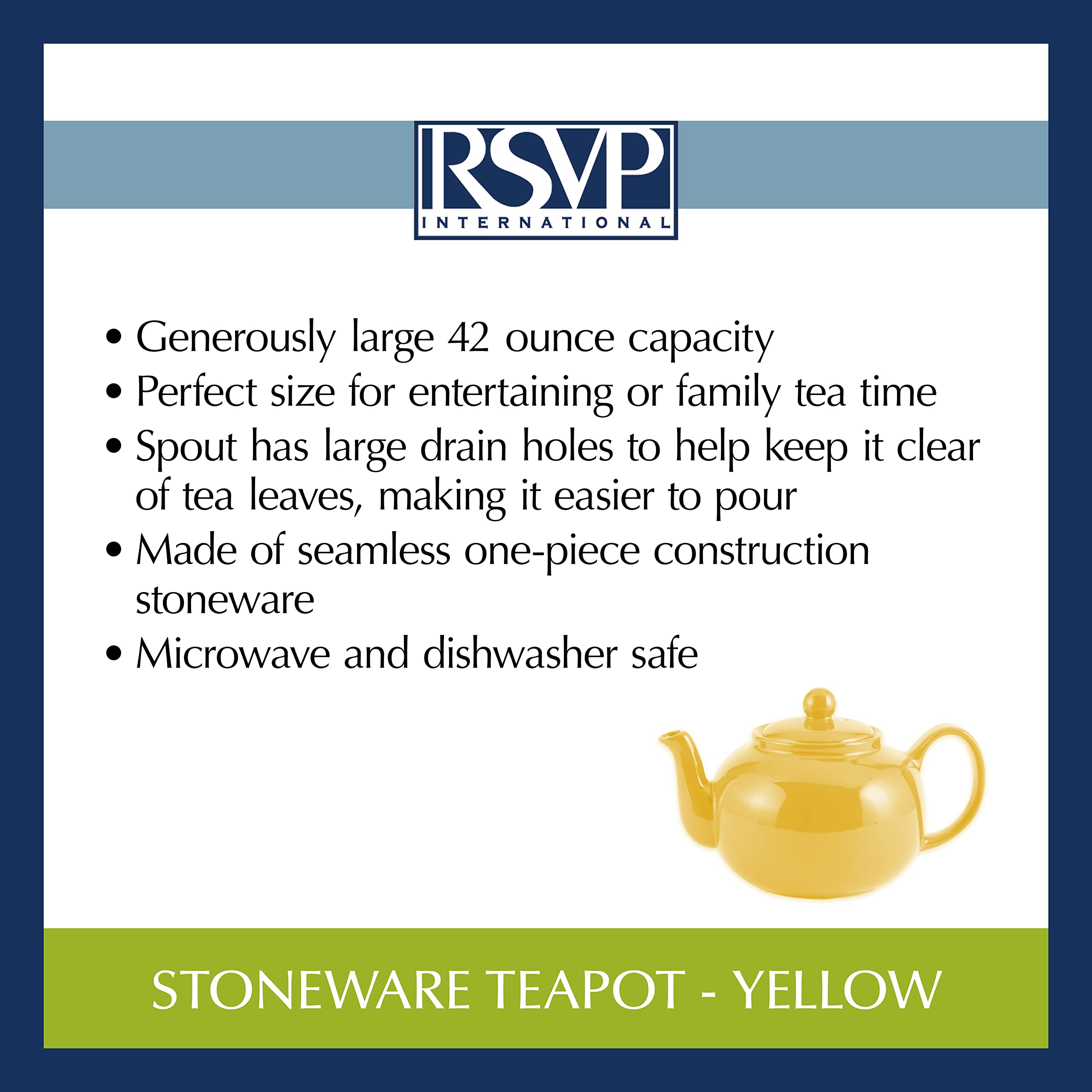 Foto 8 pulgar | Microondas Teapot Rsvp International Stoneware De 1,25 L - Venta Internacional.