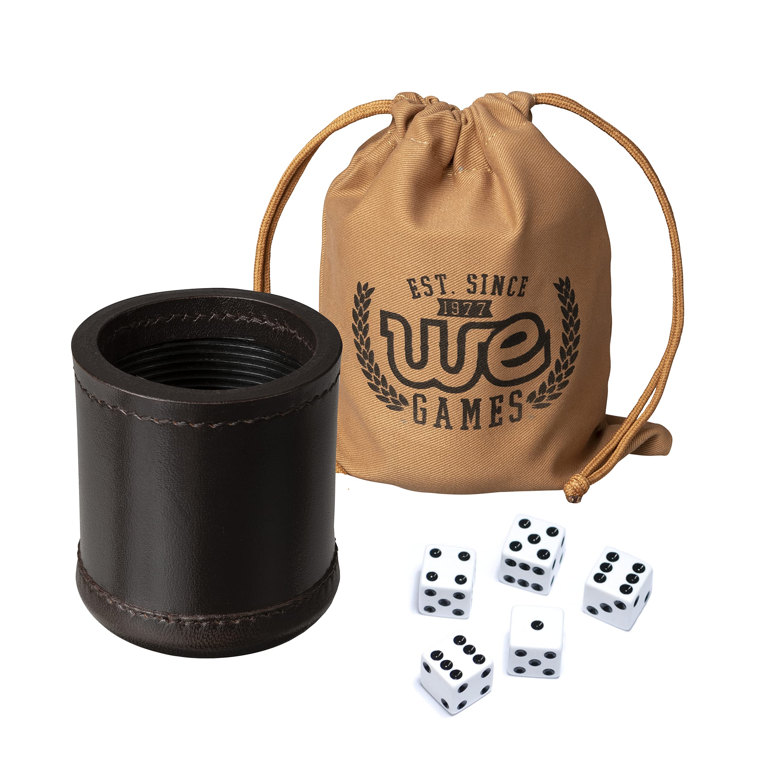 Foto 2 pulgar | Set De Tazas Para Dados We Games Professional  Hechas A Mano  De Piel  Color Marrón - Venta Internacional.