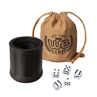 Foto 1 | Set De Tazas Para Dados We Games Professional Hechas A Mano De Piel Color Marrón - Venta Internacional.