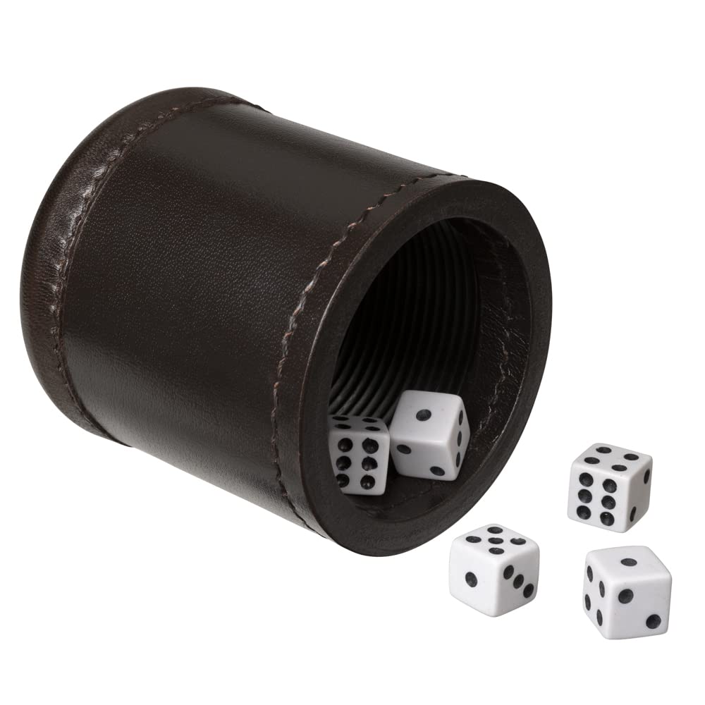 Foto 3 pulgar | Set De Tazas Para Dados We Games Professional  Hechas A Mano  De Piel  Color Marrón - Venta Internacional.