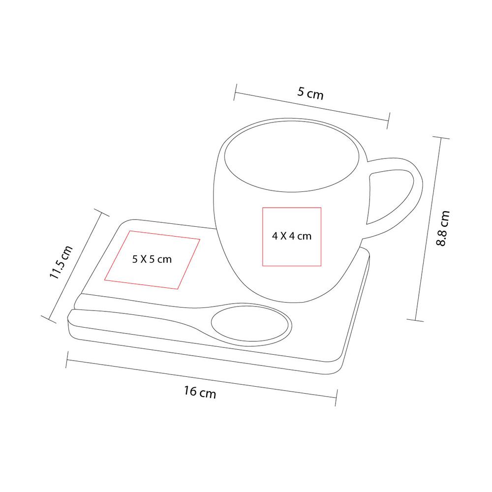 Foto 3 pulgar | Set Corporativo Taza Vidrio Doble Pared Con Base Y Cuchara Bambú-taza