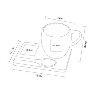 Foto 2 | Set Corporativo Taza Vidrio Doble Pared Con Base Y Cuchara Bambú-taza