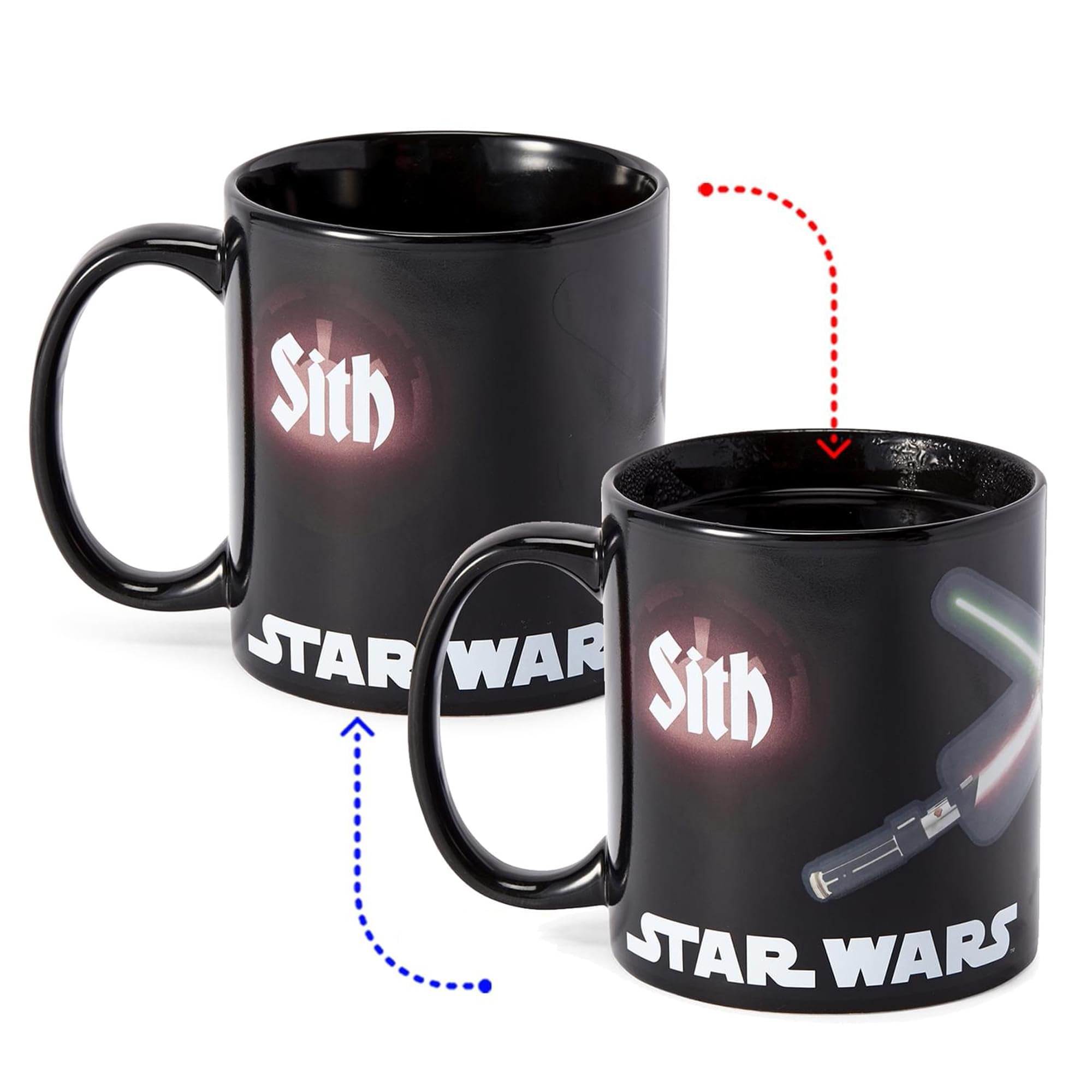 Foto 2 pulgar | Taza Star Wars Jedi/sith Clash Heat-reveal De Cerámica De 600 Ml - Venta Internacional.