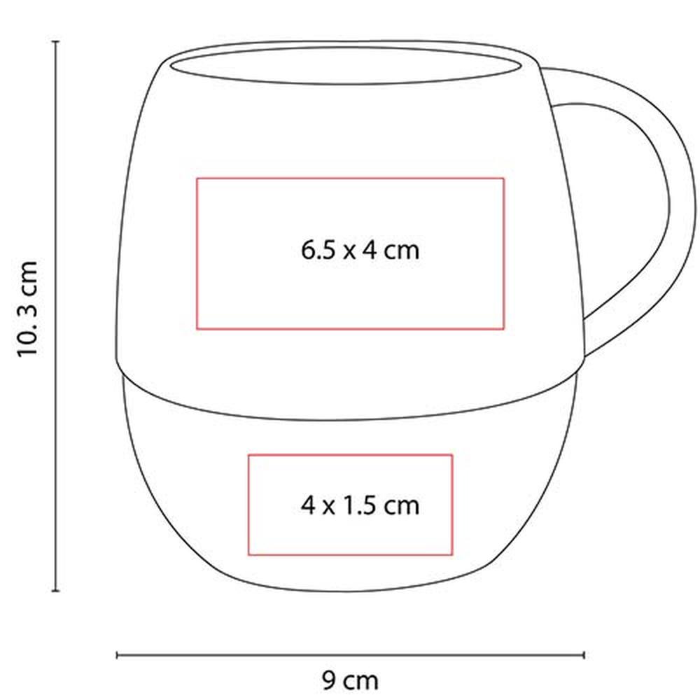 Foto 3 pulgar | Taza Corporativa De Porcelana Con Base De Acero Inoxidable-tauré