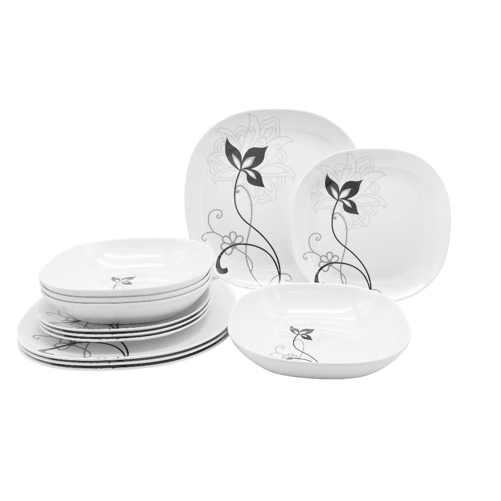Foto 1 | Vajilla de Cocina Fraciel Zante  color Blanco de Melamina 12 PZAS Resistente