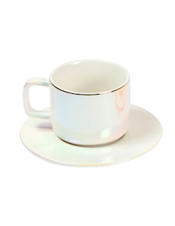 Foto 2 | Juego De 4 Tazas De Ceramica Con Plato