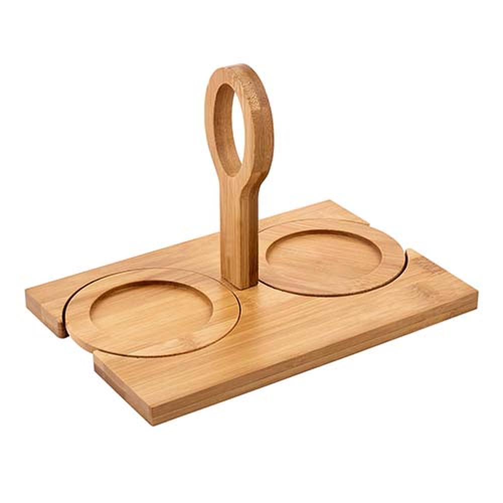 Foto 5 | Set De 2 Tazas Cerámica Con Asas Y Base De Bambú  Regalo Elegante 8 Oz-tazas