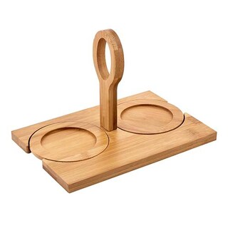 Foto 5 | Set De 2 Tazas Cerámica Con Asas Y Base De Bambú Regalo Elegante 8 Oz-tazas