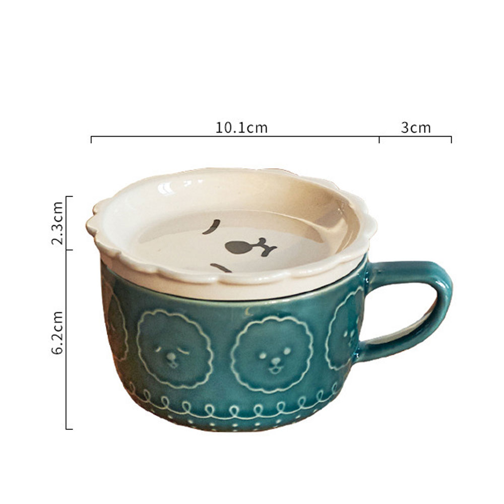 Foto 2 | Taza de Cerámica HappyWare Multicolor con Tapa y Diseño de Llama