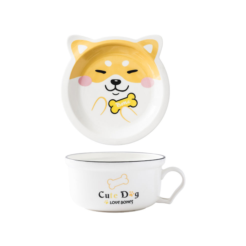 Foto 2 | Taza de Cerámica HappyWare color Blanco para Café con Cuchara y Tapa Diseño de Perro