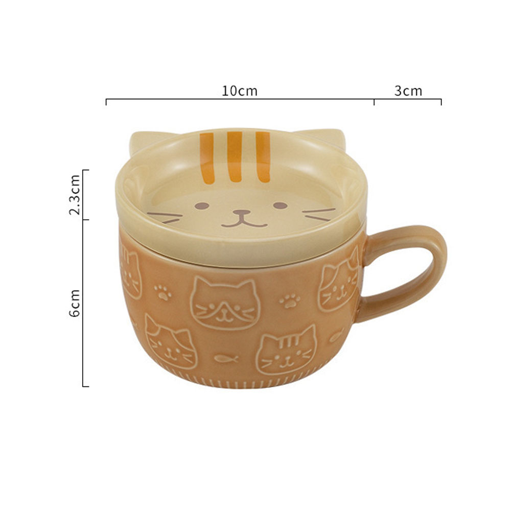 Foto 3 pulgar | Taza de Cerámica HappyWare Multicolor con Tapa Diseño Diseño de Gato