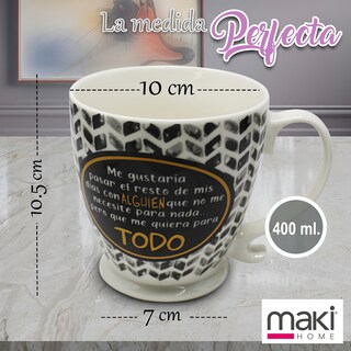 Foto 2 | Taza de Porcelana Grupo Ipag 400 ml color Dorado