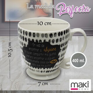 Foto 2 | Taza de Porcelana Grupo Ipag 400 ml color Blanco