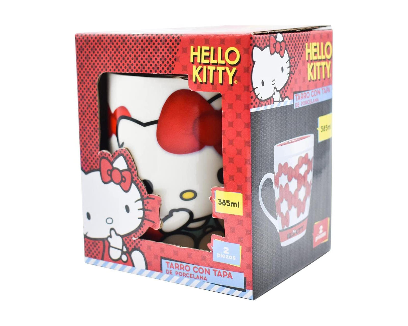 Foto 2 | Taza De Porcelana Con Tapa Hello Kitty 385 Ml