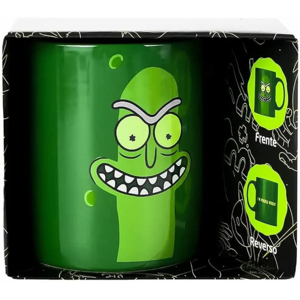 Foto 6 pulgar | Taza Geek Industry MUG-RYM-06 color Verde 330 ml - Rick Pepinillo