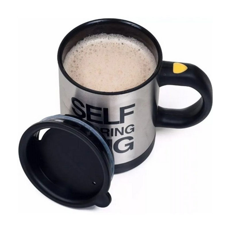 Foto 2 pulgar | Taza Automática Compraymas Agitadora Mezcladora color Negro con Tapa