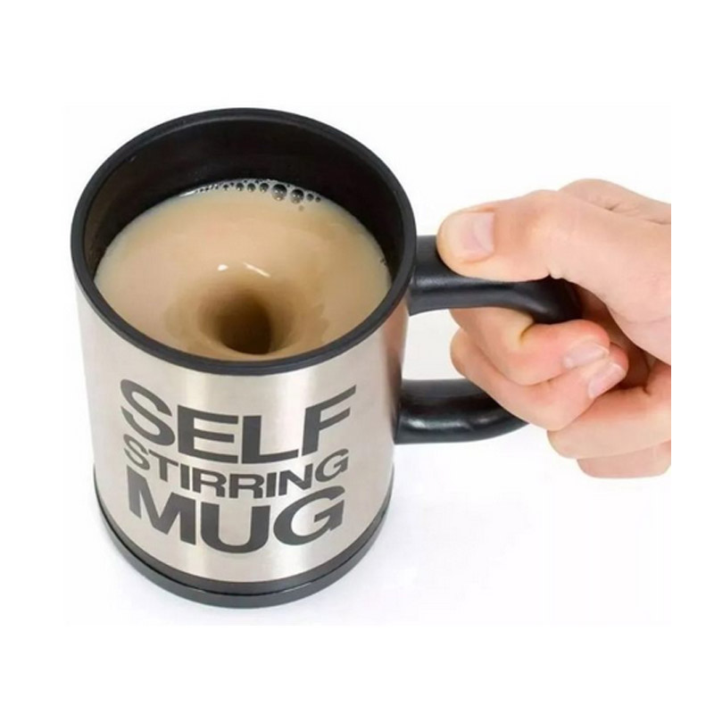 Foto 4 pulgar | Taza Automática Compraymas Agitadora Mezcladora color Negro con Tapa