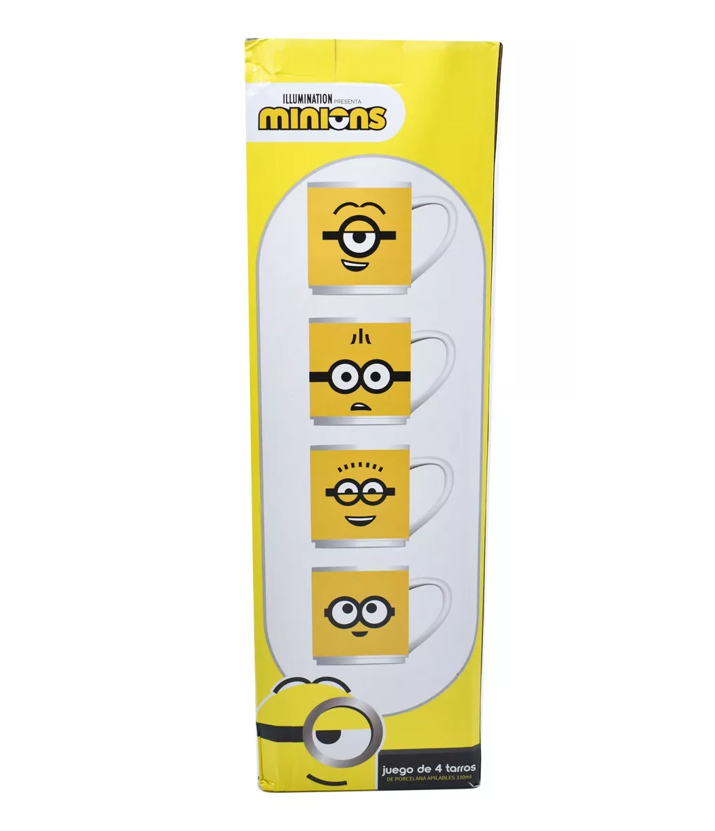 Foto 3 pulgar | Juego de 4 Tazas Belug Minions 330 ml color Amarillo