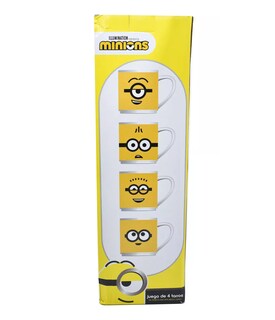 Foto 2 | Juego de 4 Tazas Belug Minions 330 ml color Amarillo