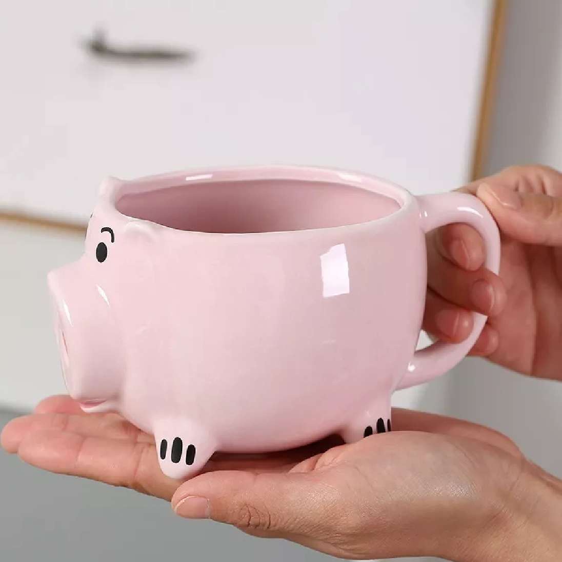 Foto 5 pulgar | Taza Belug Cerdito color Rosa 400 ml