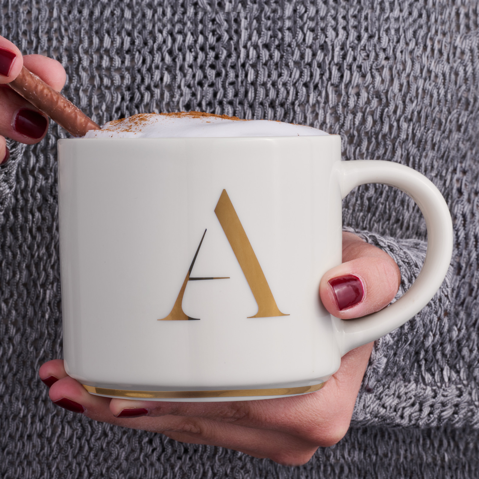 Foto 6 pulgar | Taza Luckyly Marla Letra X