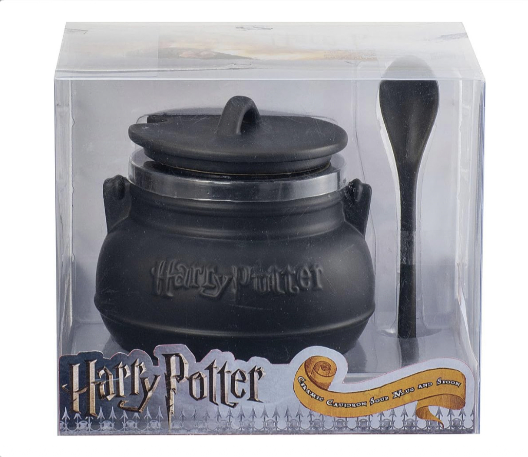 Foto 4 pulgar | Tazón de Cerámica Harry Potter Diseño de Caldero Negro con Cuchara