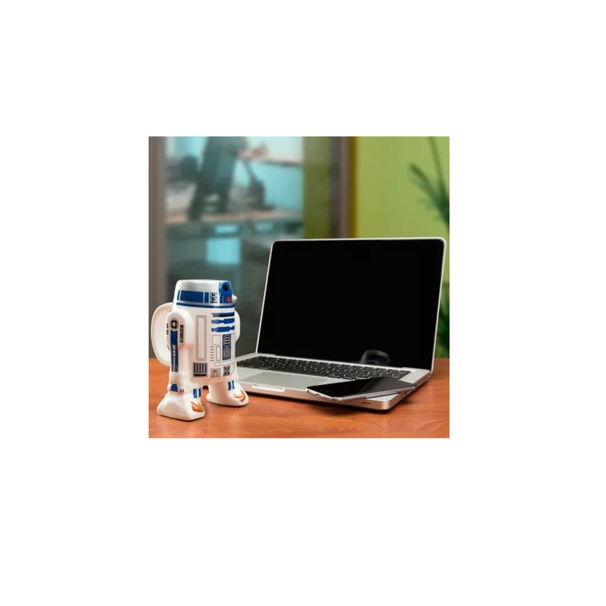 Foto 5 pulgar | Taza Star Wars R2d2 Ceramica Pintado A Mano Azul Con Blanco