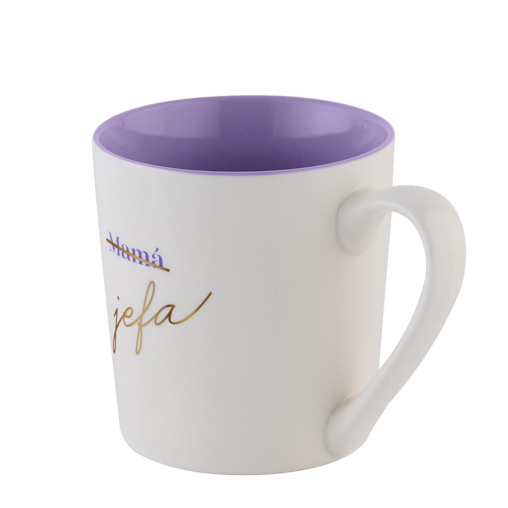 Foto 3 pulgar | Taza LuckyLy Blanca Frase Original para Mamá 500 ml