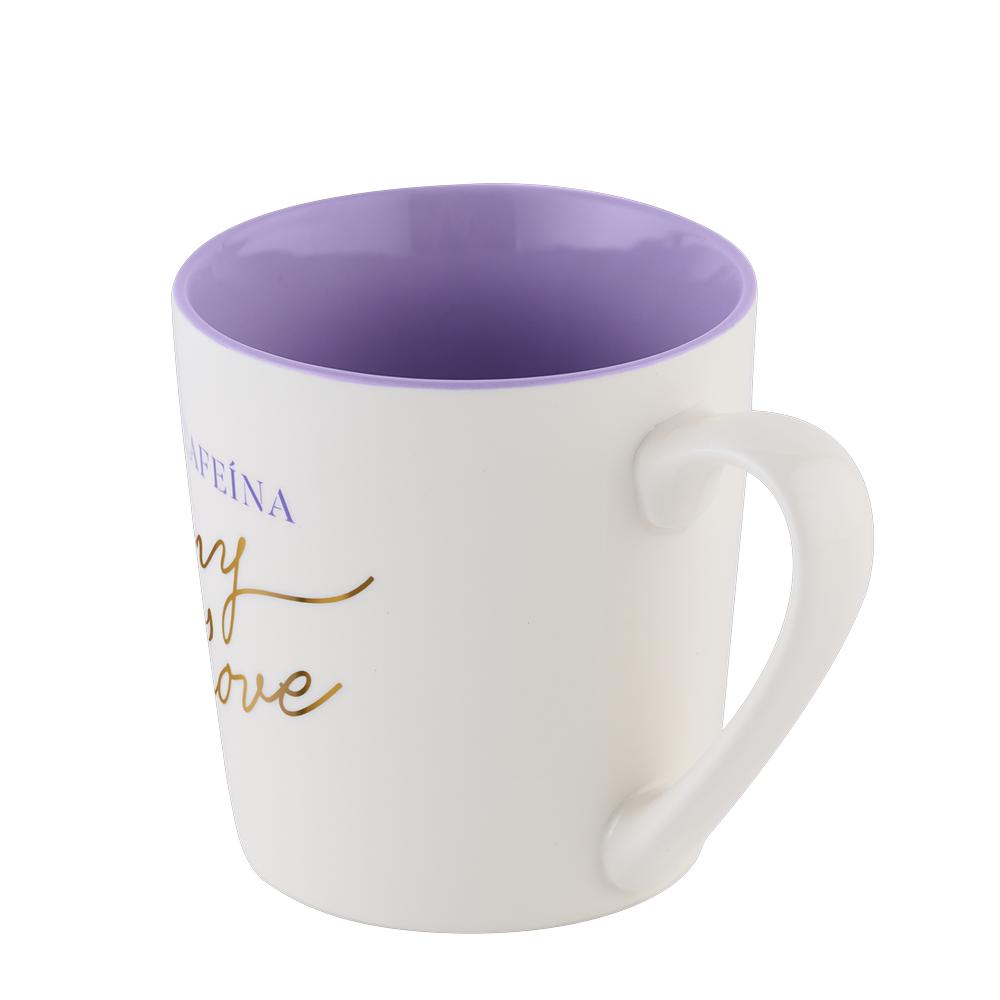 Foto 3 pulgar | Taza LuckyLy Blanca Frase Original 500 ml